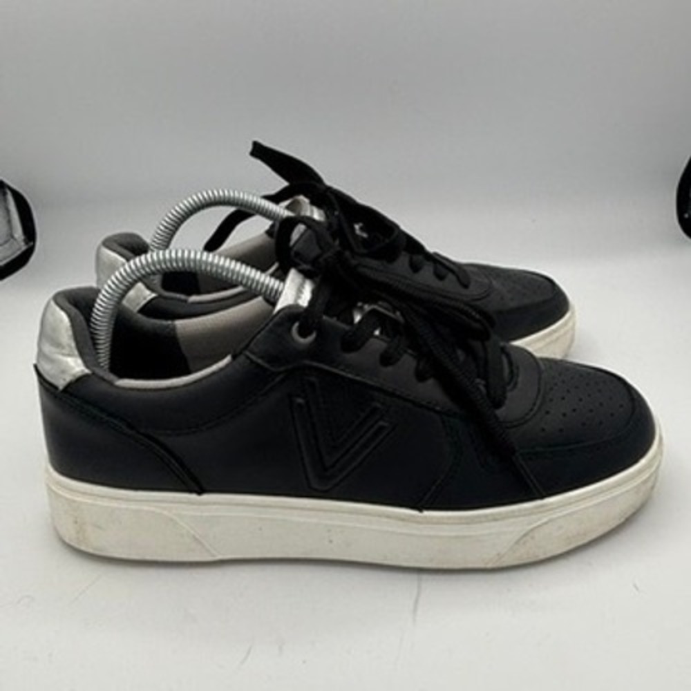 Black Platform Sneakers with White Sole - V Logo